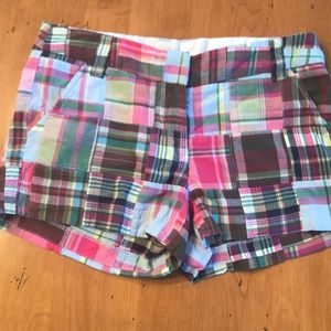 Fun madras J Crew city fit shorts size 4